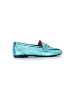 Masculin|Bijoux<Ivoire0209b Mocassins Ivoire 12588 Cuir Métal Azul Bleu