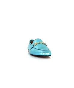 Masculin|Bijoux<Ivoire0209b Mocassins Ivoire 12588 Cuir Métal Azul Bleu