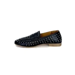 Masculin|Mocassins<Ivoire0401a Mocassins Ivoire 500.1000 Cuir Noir