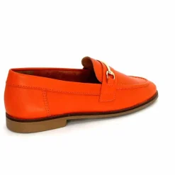 Féminin|Mocassins<Ivoire0209b Mocassins Ivoire 12646 Cuir Orange
