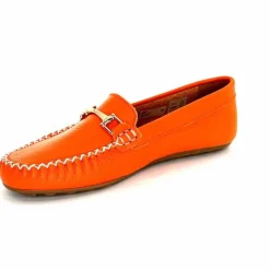 Basic|Mocassins<Ivoire0209b Mocassins Ivoire 12052 Cuir Orange