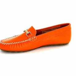 Basic|Mocassins<Ivoire0209b Mocassins Ivoire 12052 Cuir Orange