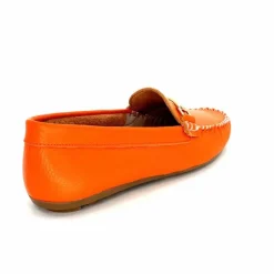 Basic|Mocassins<Ivoire0209b Mocassins Ivoire 12052 Cuir Orange