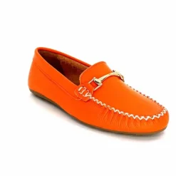 Basic|Mocassins<Ivoire0209b Mocassins Ivoire 12052 Cuir Orange
