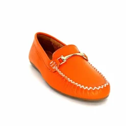 Basic|Mocassins<Ivoire0209b Mocassins Ivoire 12052 Cuir Orange