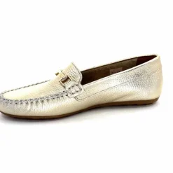 Basic|Mocassins<Ivoire0209b Mocassins Ivoire 12052 Cuir Platine Dé Or