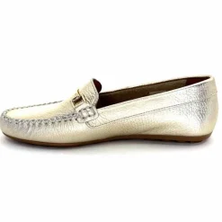 Basic|Mocassins<Ivoire0209b Mocassins Ivoire 12052 Cuir Platine Dé Or