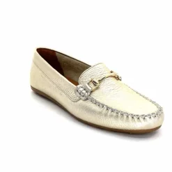 Basic|Mocassins<Ivoire0209b Mocassins Ivoire 12052 Cuir Platine Dé Or