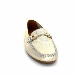 Basic|Mocassins<Ivoire0209b Mocassins Ivoire 12052 Cuir Platine Dé Or
