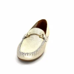 Basic|Mocassins<Ivoire0209b Mocassins Ivoire 12052 Cuir Platine Dé Or