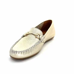 Basic|Mocassins<Ivoire0209b Mocassins Ivoire 12052 Cuir Platine Dé Or