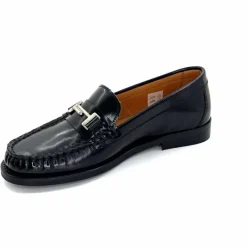 Elégant|Basic<Ivoire0209b Mocassins Ivoire 13374 Cuir Polido Noir