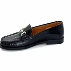 Elégant|Basic<Ivoire0209b Mocassins Ivoire 13374 Cuir Polido Noir