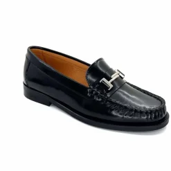 Elégant|Basic<Ivoire0209b Mocassins Ivoire 13374 Cuir Polido Noir