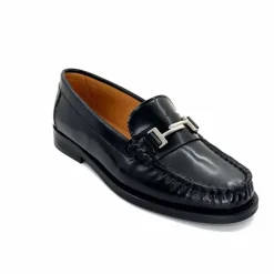 Elégant|Basic<Ivoire0209b Mocassins Ivoire 13374 Cuir Polido Noir
