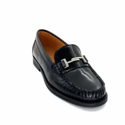 Elégant|Basic<Ivoire0209b Mocassins Ivoire 13374 Cuir Polido Noir