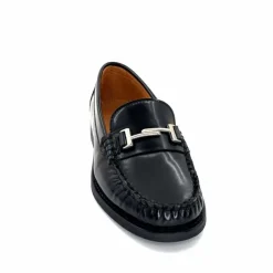 Elégant|Basic<Ivoire0209b Mocassins Ivoire 13374 Cuir Polido Noir
