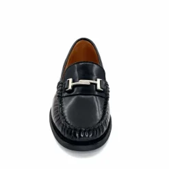 Elégant|Basic<Ivoire0209b Mocassins Ivoire 13374 Cuir Polido Noir