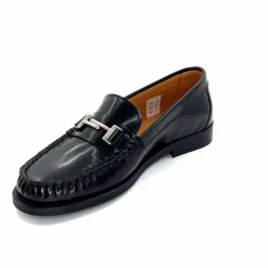 Elégant|Basic<Ivoire0209b Mocassins Ivoire 13374 Cuir Polido Noir