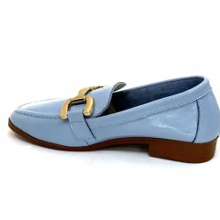 Masculin|Mocassins<382-ivoire Mocassins Ivoire 30303 Cuir Vernis Ciel Bleu