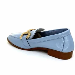 Masculin|Mocassins<382-ivoire Mocassins Ivoire 30303 Cuir Vernis Ciel Bleu