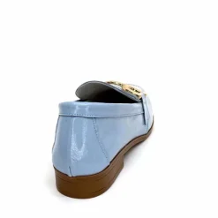 Masculin|Mocassins<382-ivoire Mocassins Ivoire 30303 Cuir Vernis Ciel Bleu