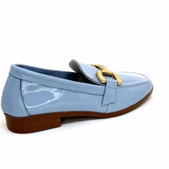 Masculin|Mocassins<382-ivoire Mocassins Ivoire 30303 Cuir Vernis Ciel Bleu