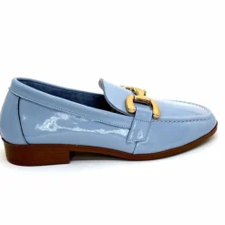 Masculin|Mocassins<382-ivoire Mocassins Ivoire 30303 Cuir Vernis Ciel Bleu