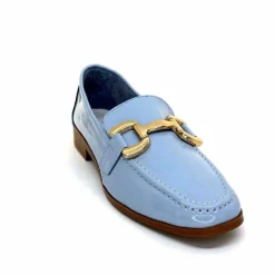 Masculin|Mocassins<382-ivoire Mocassins Ivoire 30303 Cuir Vernis Ciel Bleu