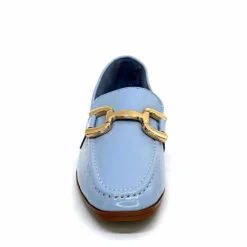 Masculin|Mocassins<382-ivoire Mocassins Ivoire 30303 Cuir Vernis Ciel Bleu