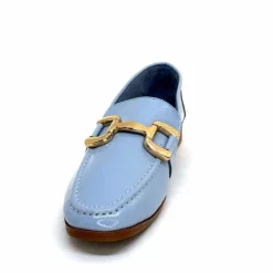 Masculin|Mocassins<382-ivoire Mocassins Ivoire 30303 Cuir Vernis Ciel Bleu