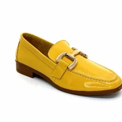 Masculin|Mocassins<382-ivoire Mocassins Ivoire 30303 Cuir Vernis Jaune