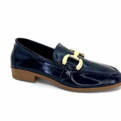 Masculin|Mocassins<382-ivoire Mocassins Ivoire 30303 Cuir Vernis Bleu Marine
