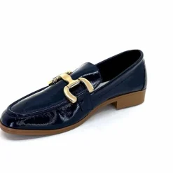 Masculin|Mocassins<382-ivoire Mocassins Ivoire 30303 Cuir Vernis Bleu Marine