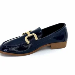 Masculin|Mocassins<382-ivoire Mocassins Ivoire 30303 Cuir Vernis Bleu Marine