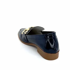 Masculin|Mocassins<382-ivoire Mocassins Ivoire 30303 Cuir Vernis Bleu Marine