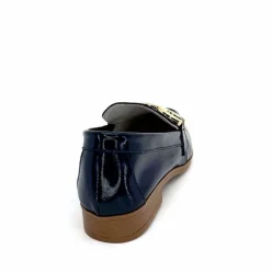 Masculin|Mocassins<382-ivoire Mocassins Ivoire 30303 Cuir Vernis Bleu Marine