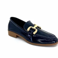 Masculin|Mocassins<382-ivoire Mocassins Ivoire 30303 Cuir Vernis Bleu Marine
