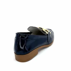 Masculin|Mocassins<382-ivoire Mocassins Ivoire 30303 Cuir Vernis Bleu Marine