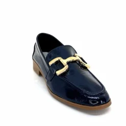 Masculin|Mocassins<382-ivoire Mocassins Ivoire 30303 Cuir Vernis Bleu Marine