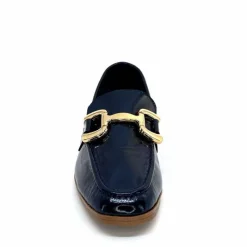 Masculin|Mocassins<382-ivoire Mocassins Ivoire 30303 Cuir Vernis Bleu Marine