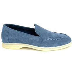 Basic|Mocassins<Ivoire0209b Mocassins Ivoire 12851 Daim Bleu