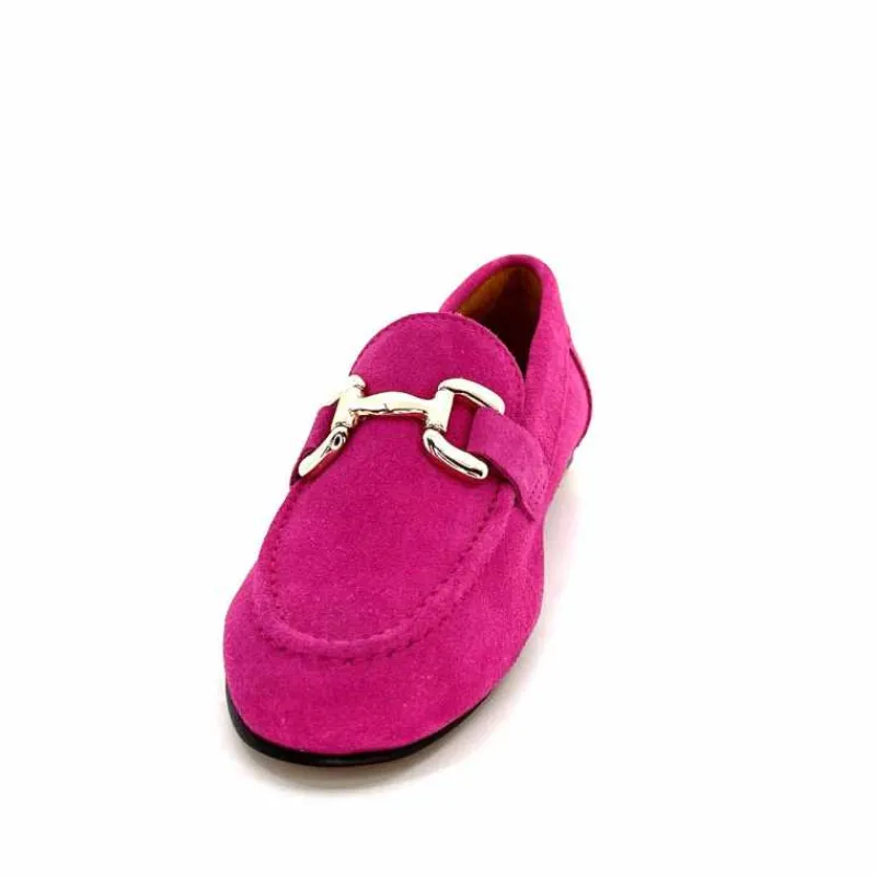 Basic|Mocassins<Ivoire0209b Mocassins Ivoire 12807 Daim Fuchsia Fushia