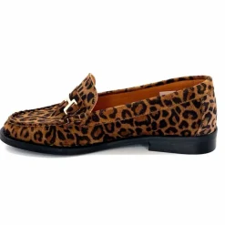 Animalier|Elégant<Ivoire0209b Mocassins Ivoire 13374 Daim Léo Léopard