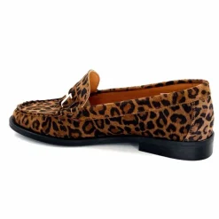 Animalier|Elégant<Ivoire0209b Mocassins Ivoire 13374 Daim Léo Léopard