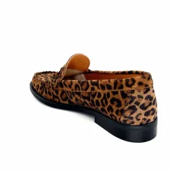 Animalier|Elégant<Ivoire0209b Mocassins Ivoire 13374 Daim Léo Léopard