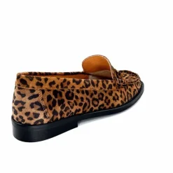 Animalier|Elégant<Ivoire0209b Mocassins Ivoire 13374 Daim Léo Léopard