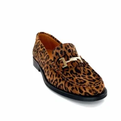 Animalier|Elégant<Ivoire0209b Mocassins Ivoire 13374 Daim Léo Léopard
