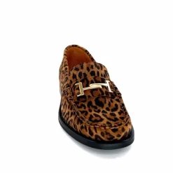 Animalier|Elégant<Ivoire0209b Mocassins Ivoire 13374 Daim Léo Léopard