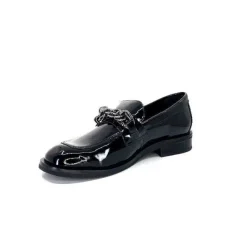 Masculin|Elégant<Ivoire0236a Mocassins Ivoire 77502 Falconi Cuir Vernis Noir